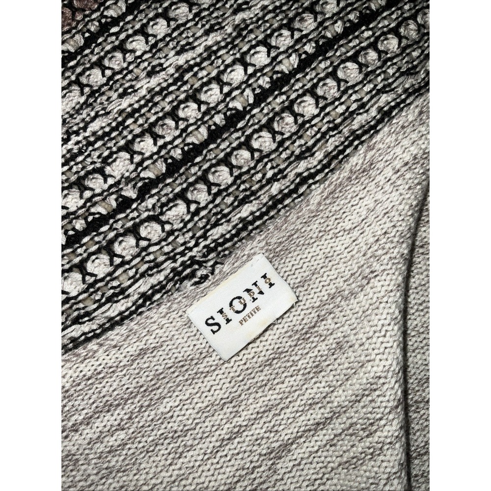 Sweater Vest Open Front Knit‎ Cardigan Draped Collar Sleeveless Layering Petite - Picture 4 of 7